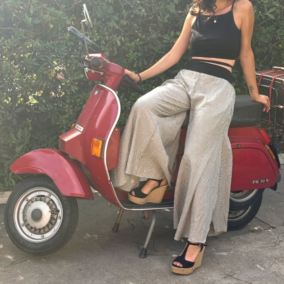 COTTON FLARE PANT - Picture 2 of 8